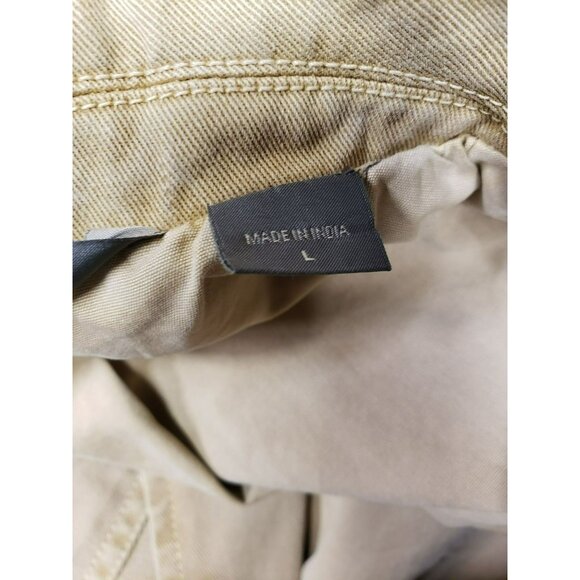 Armani Exchange Washed Cotton Safari Field Jacket Blazer Sports Coat, Tan, Large - Picture 7 of 8